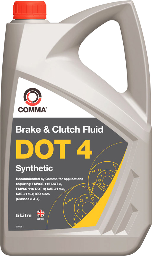 Тормозная жидкость Comma DOT 4 Brake Fluid 5 л (BF45L) – фото, отзывы ...