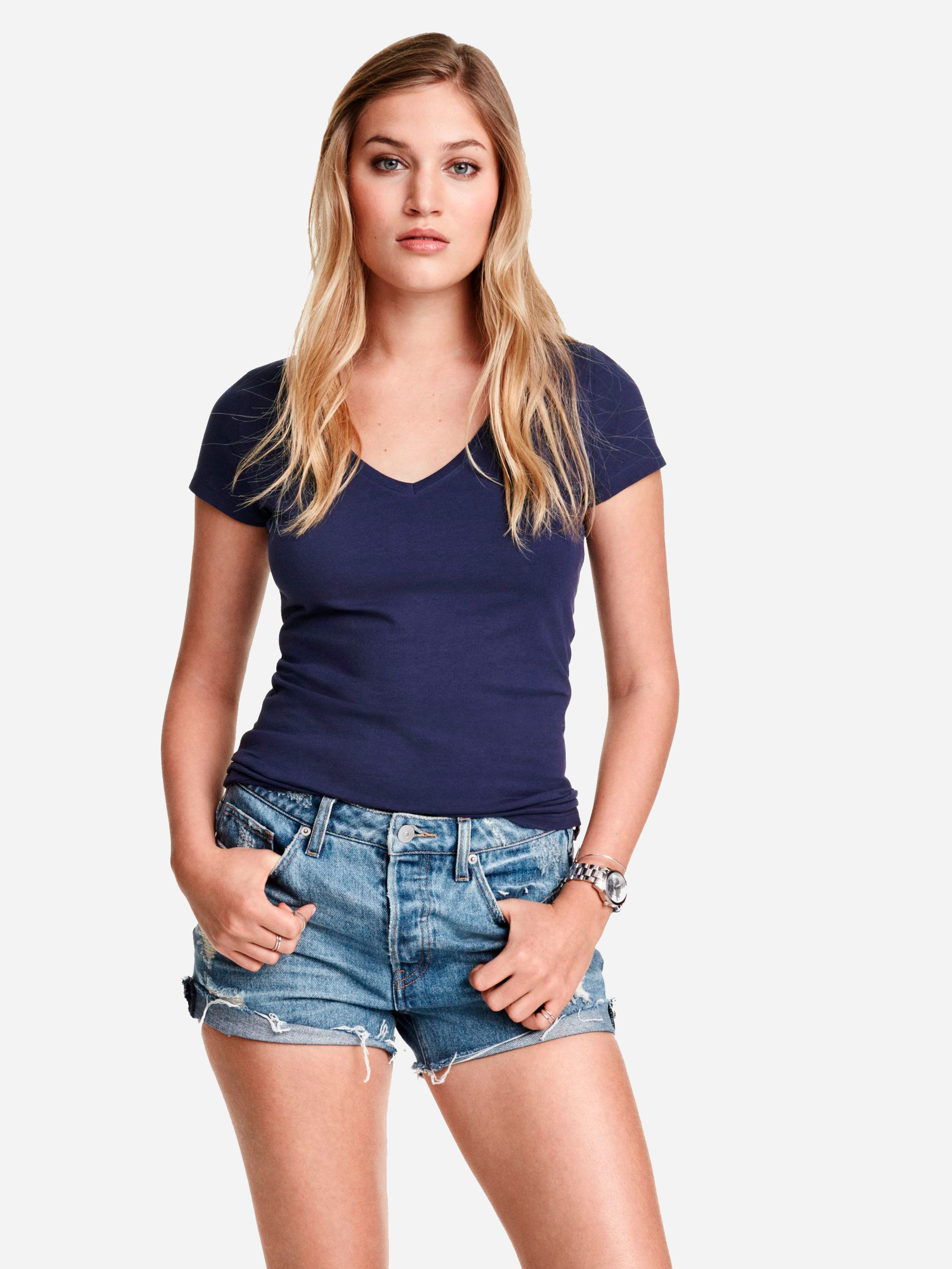 

Футболка H&M 02152484 XS Темно-синяя