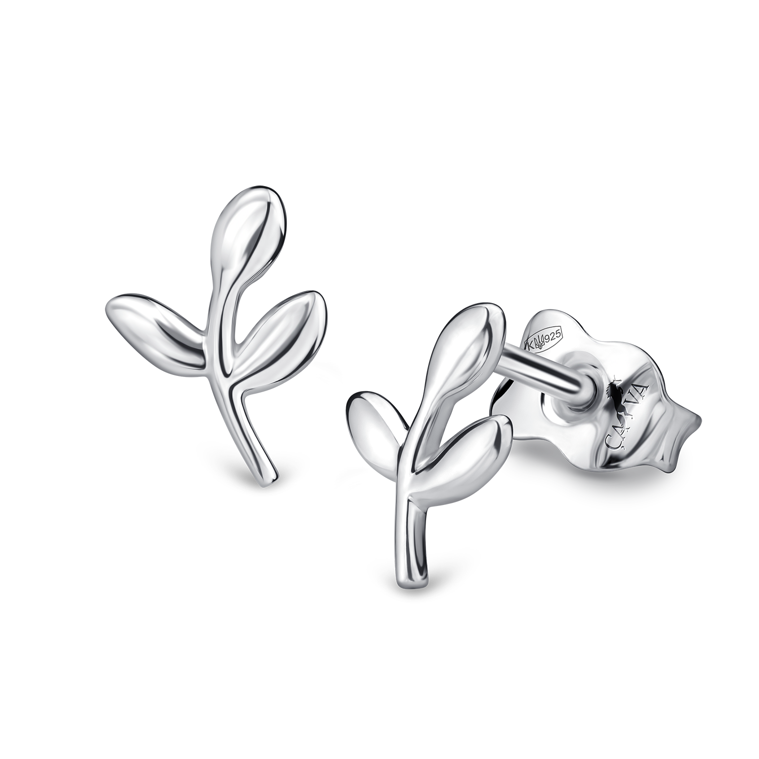 

Срібні подарункові сережки листя cava.cool