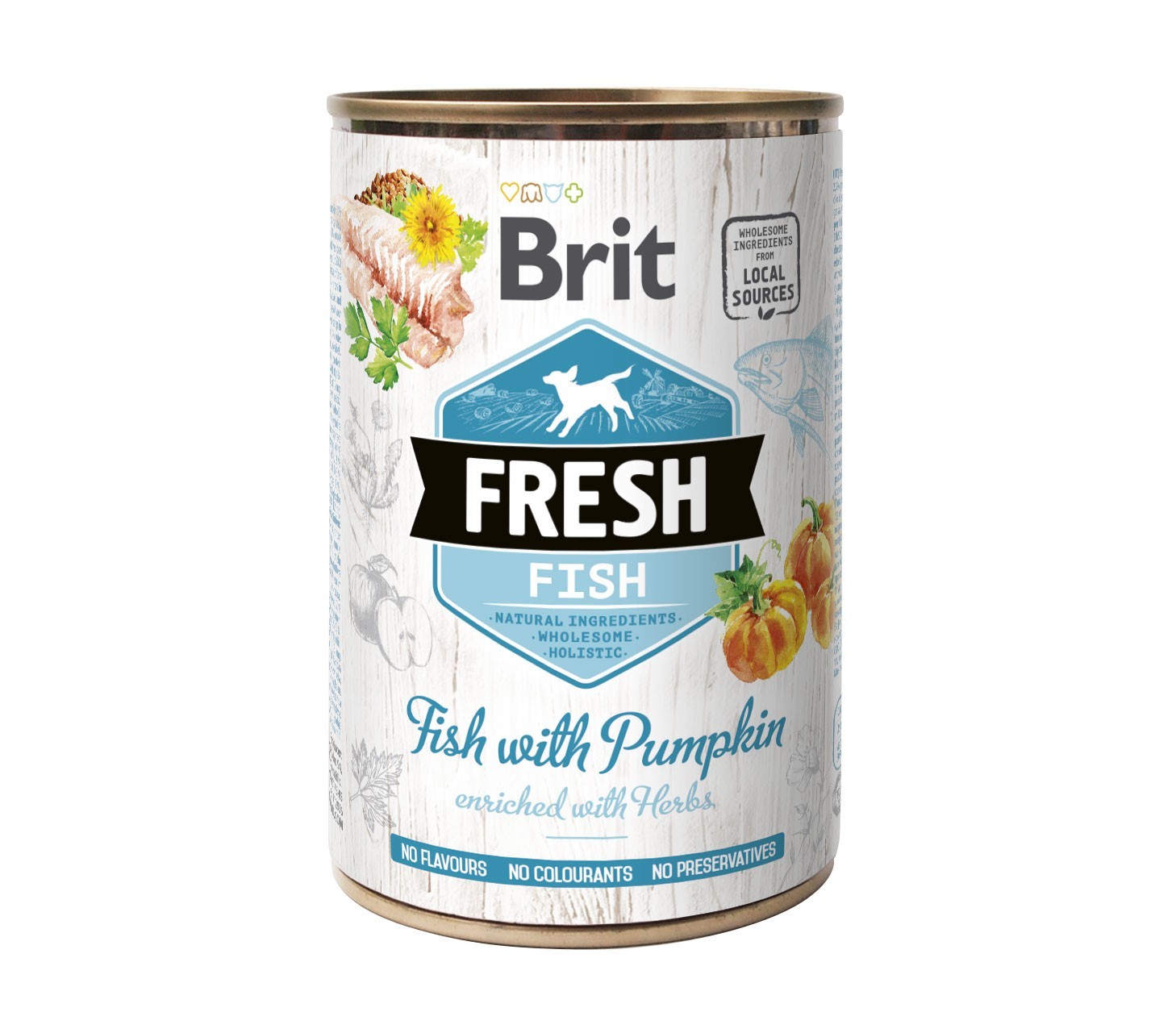 Вологий корм Brit Fresh для собак з рибою і гарбузом 400 г (НФ-00000118 ...