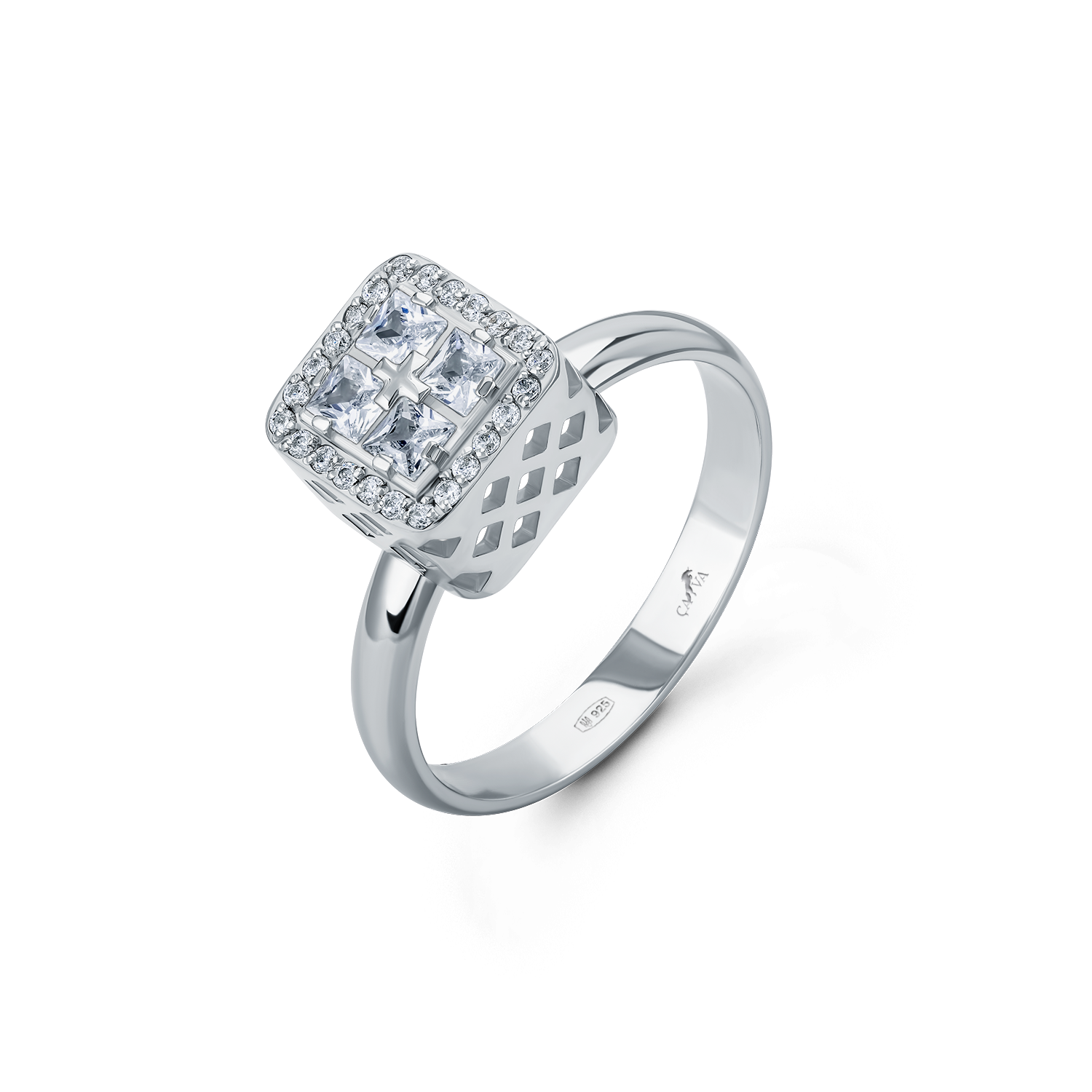 

Срібний перстень печатка з хрестом 20 cava.cool