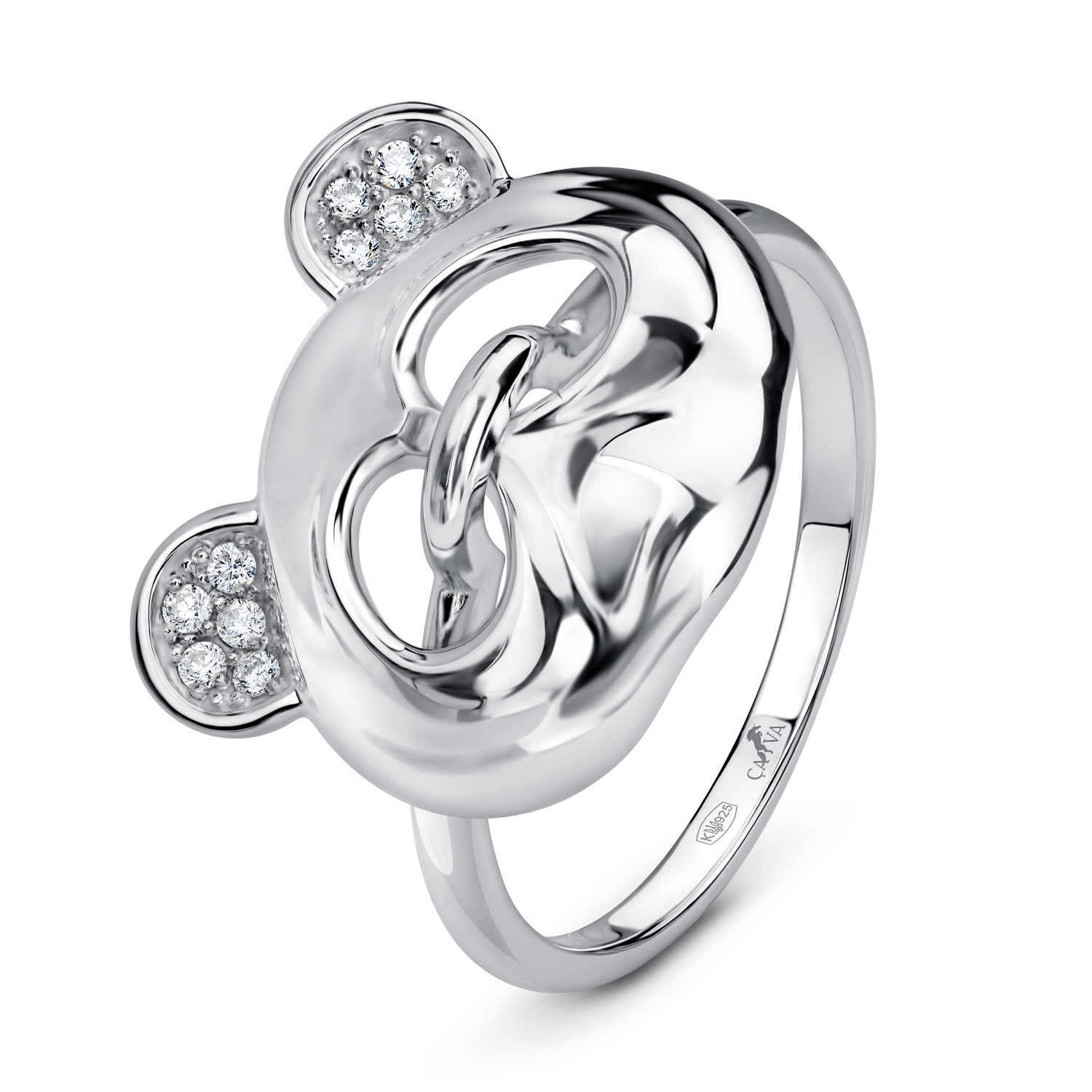 

Срібна каблучка ведмедик 15.5 cava.cool