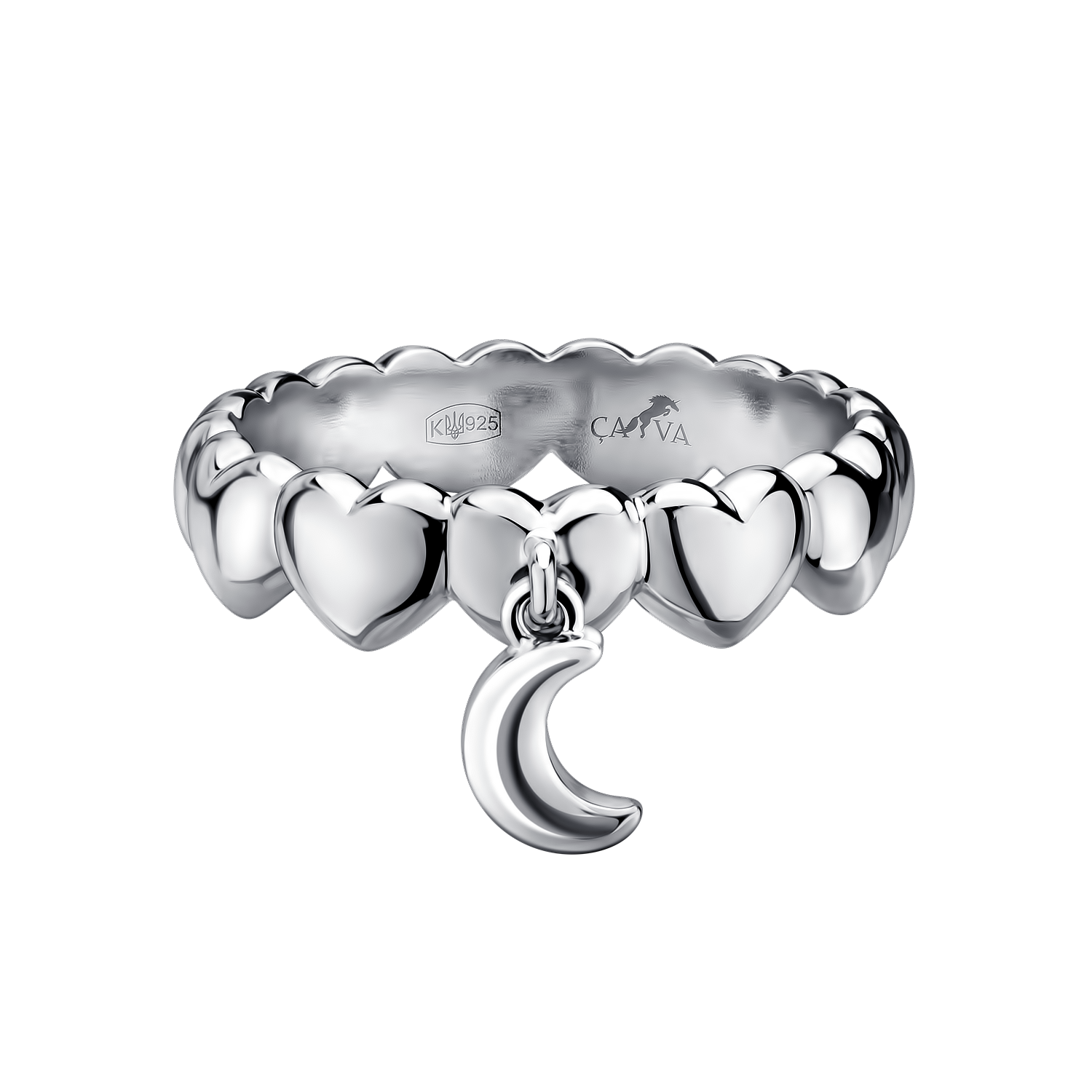 

Каблучка з підвісом зі срібла 18 cava.cool