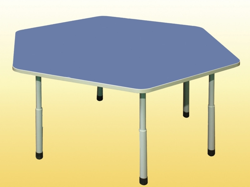 

Стол детский Бучина Зет 6-угольный 118x104x46-58см Синий