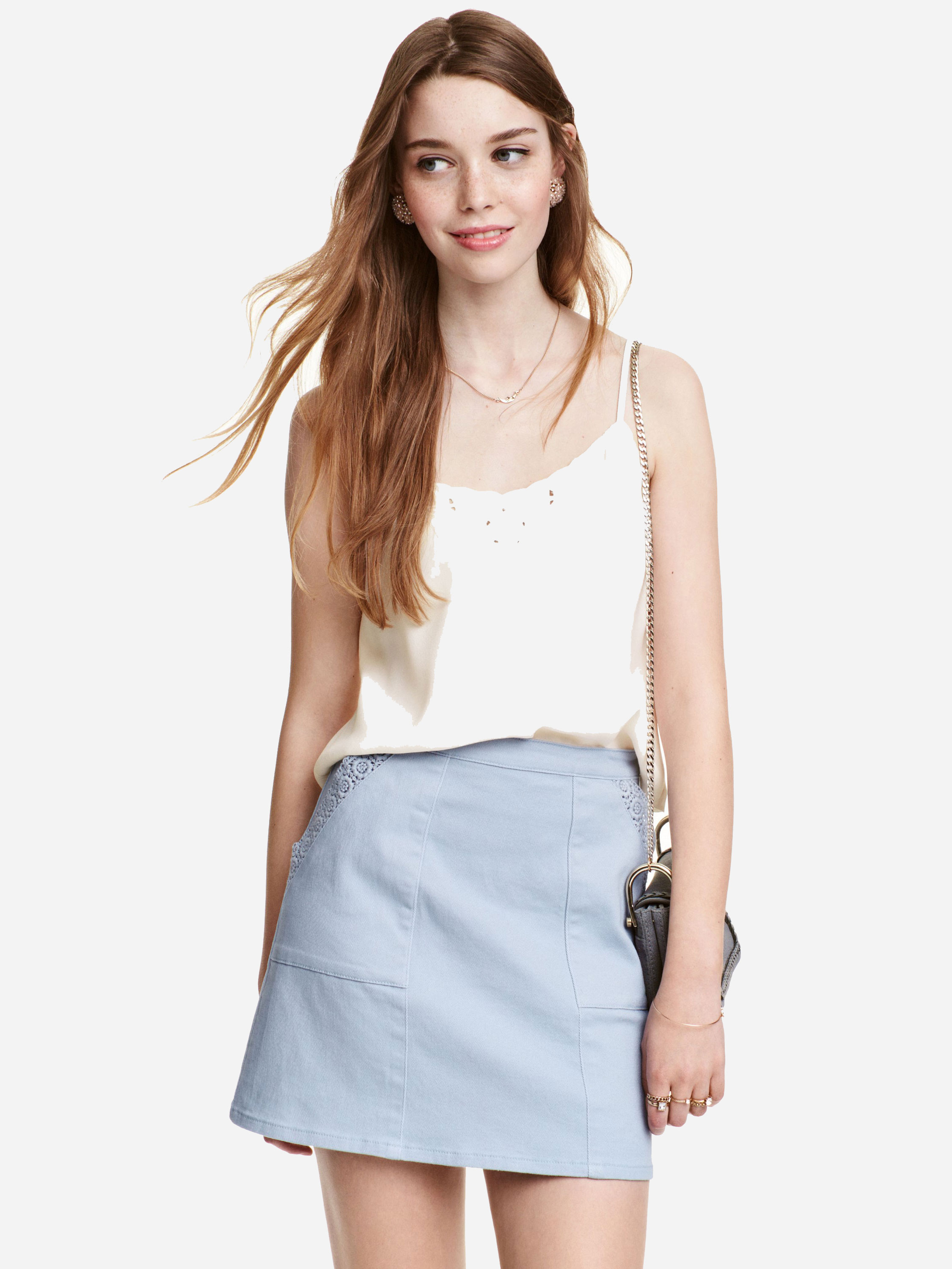 

Юбка джинсовая H&M 4070654 36 Светло-голубая