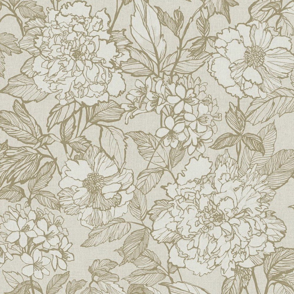 

Обои Dekens Stylish 653-05 пионы бежево-оливковые 0,53 х 10,05 м