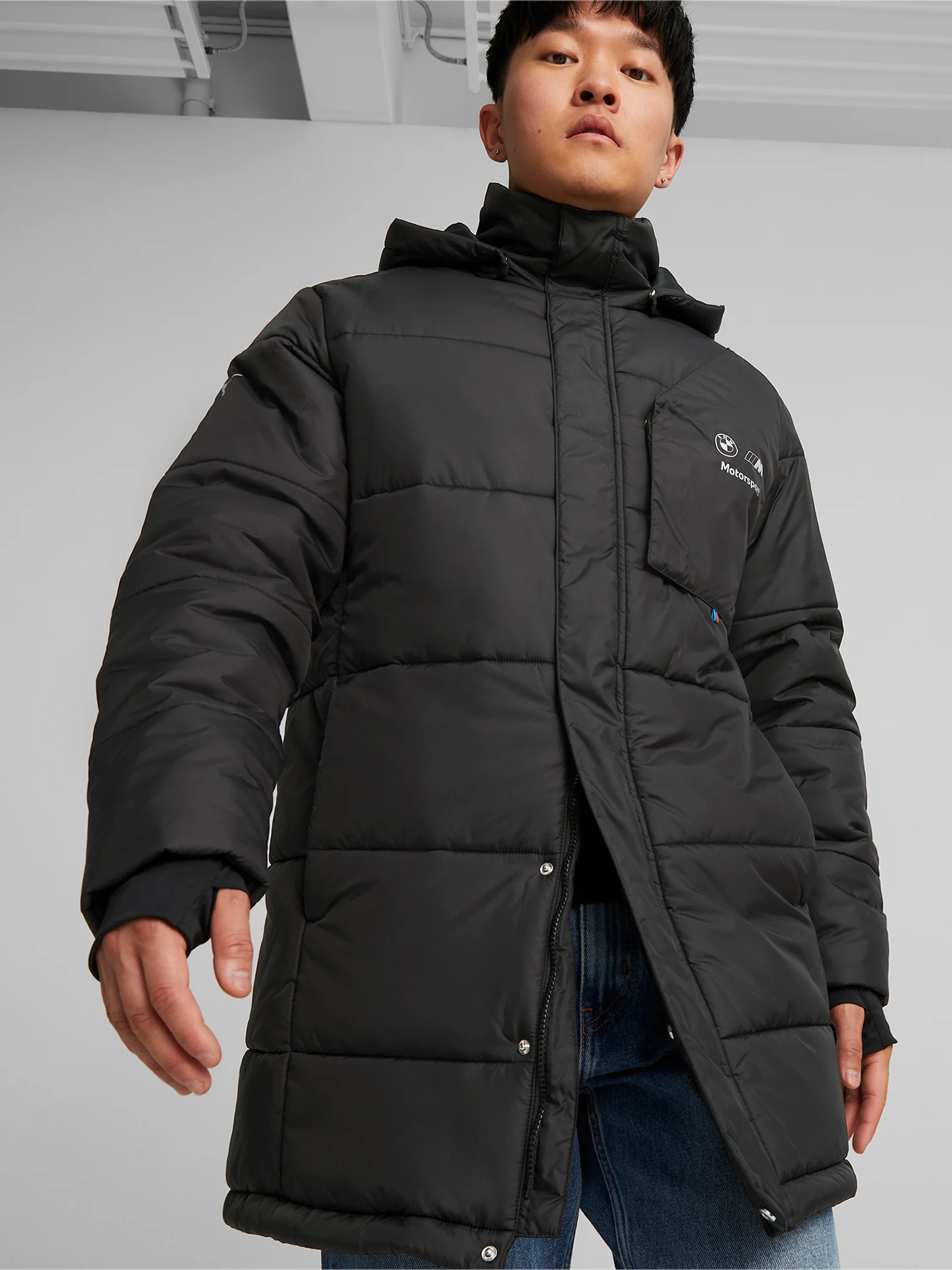 Puma black hotsell winter jacket