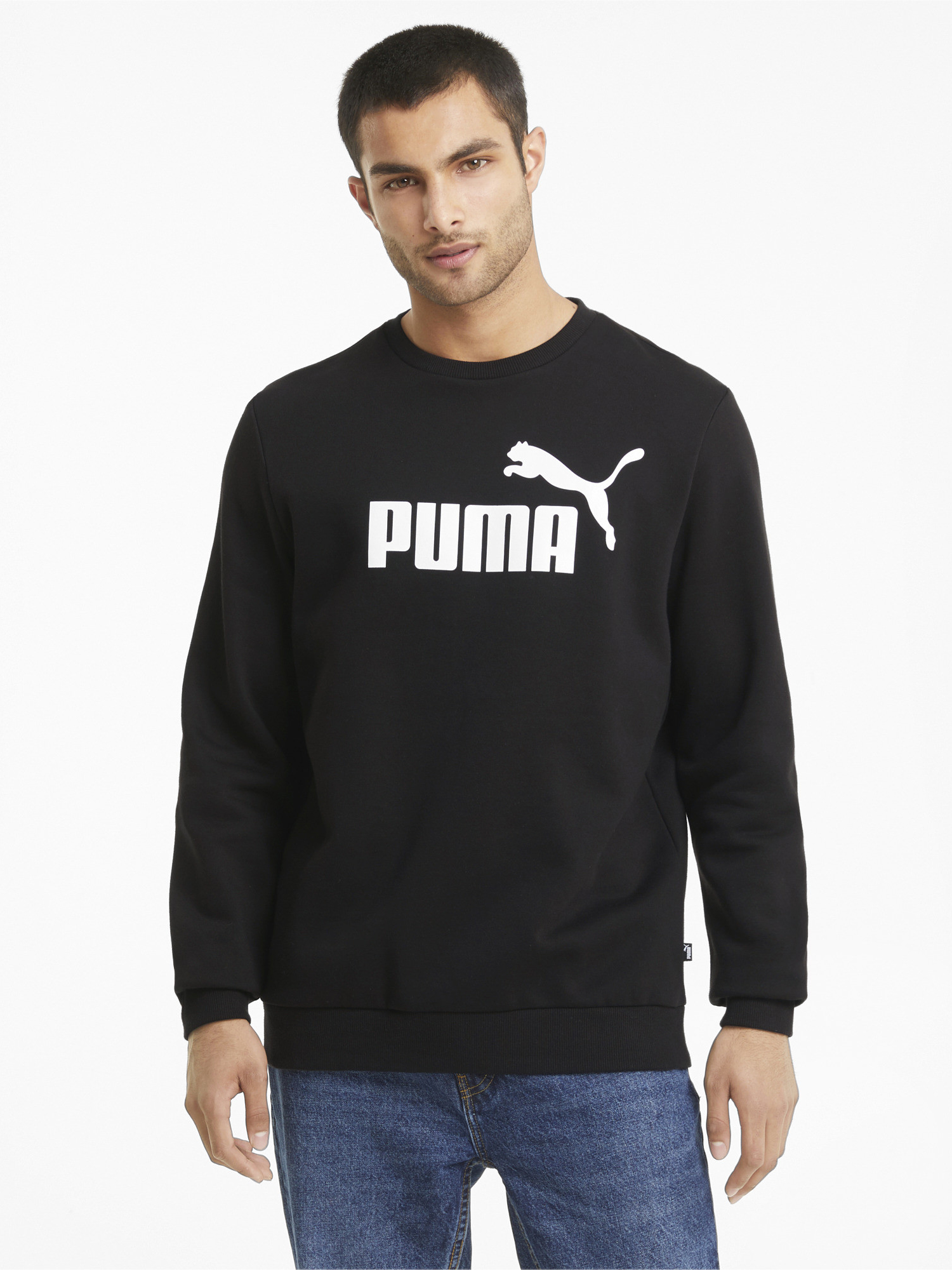 Акція на Світшот на флісі чоловічий Puma ESS Big Logo Crew 58667801 L Black від Rozetka