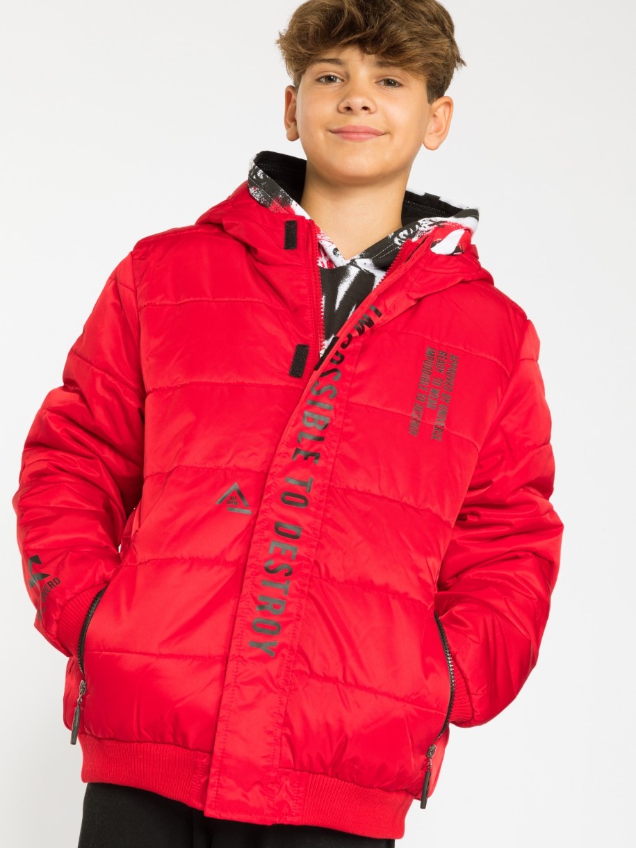 Акція на Підліткова демісезонна куртка для хлопчика Reporter Young 223-0882B-01-650-1 146 см Рожево-червона від Rozetka