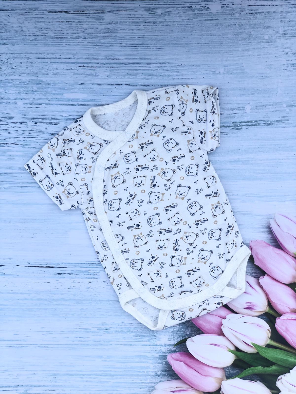 

Боди с коротким рукавом BabyBall Little Bear Белый 74 см
