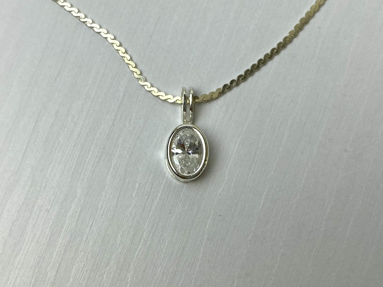 

Серебряная цепочка с кулоном Фианит 25261 Sky Jewelry