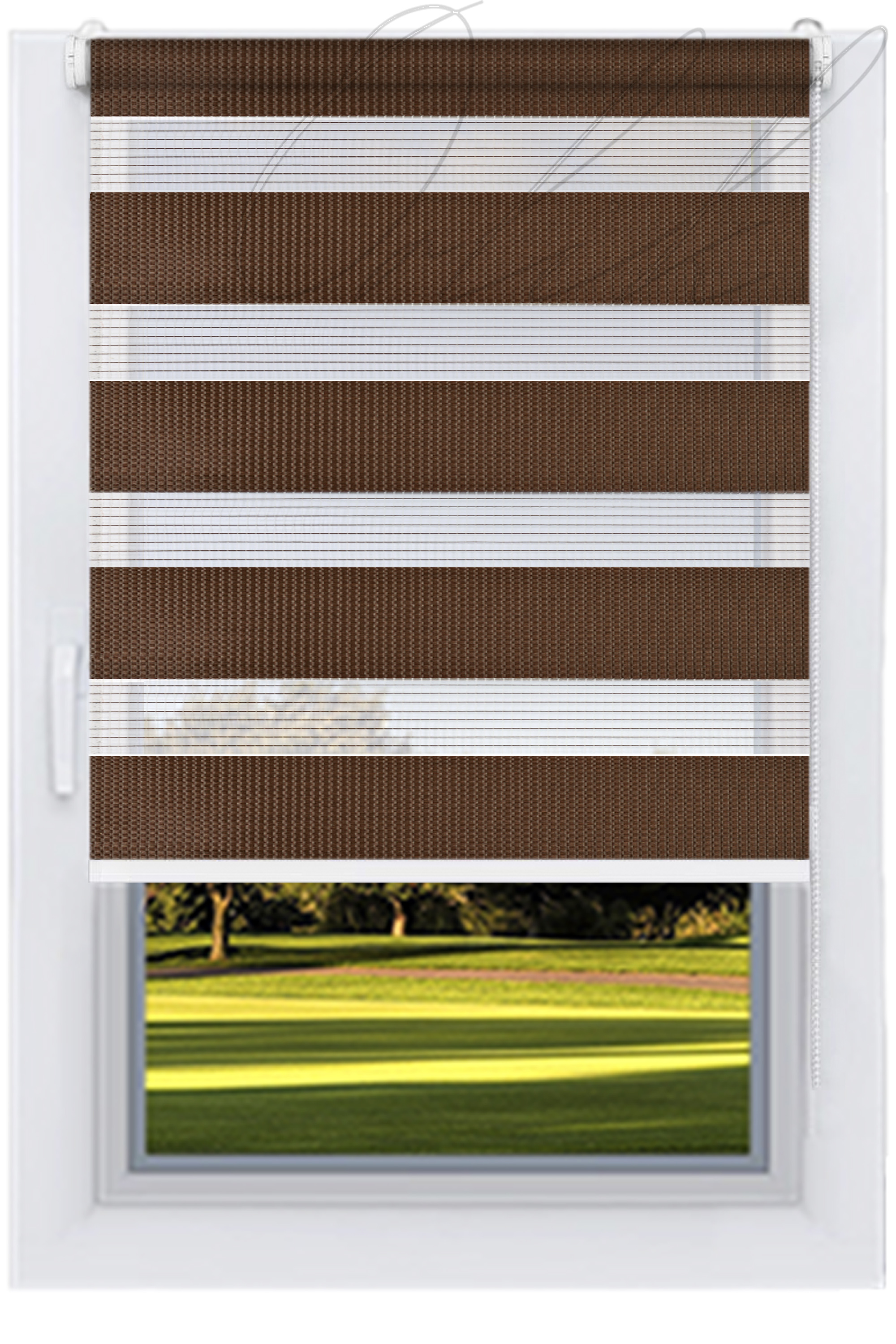 

Ролета тканевая DECOLUX 95х160 Серия, ZA, Медно-коричневый, мини 19, белый