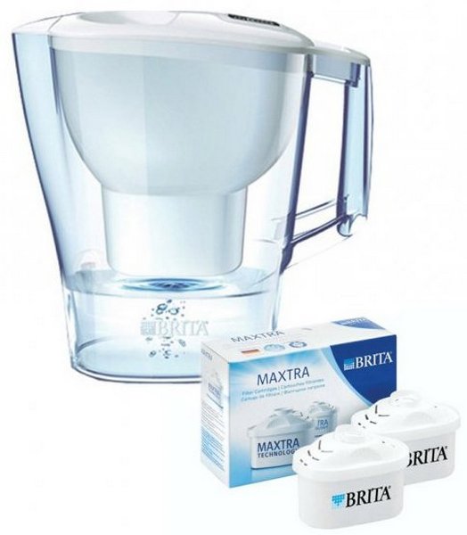 Фильтр-кувшин Brita Aluna Memo + 2 картриджа 2.4 л белый – фото, отзывы ...