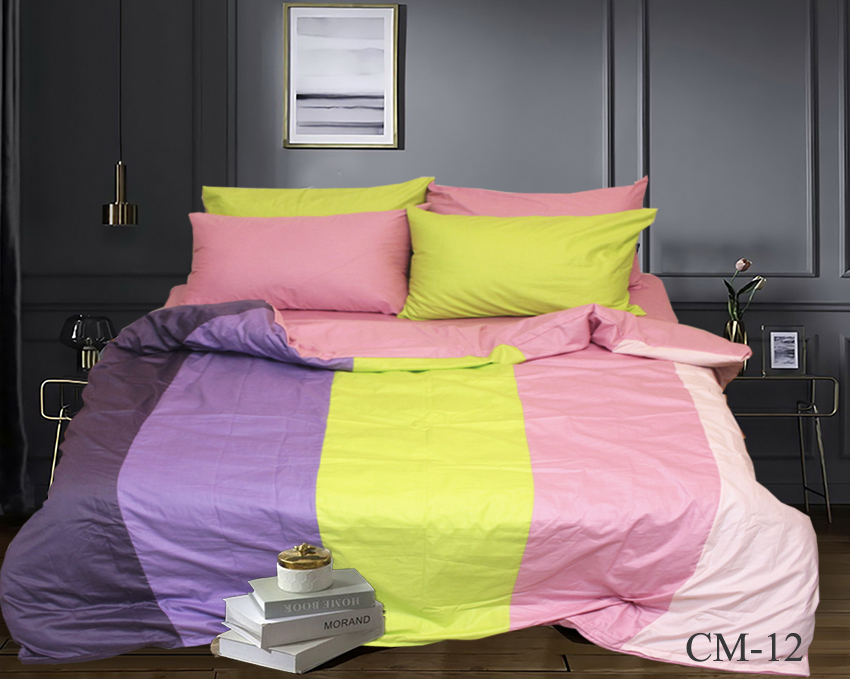 

Евро комплект постельного белья Color mix CM-12