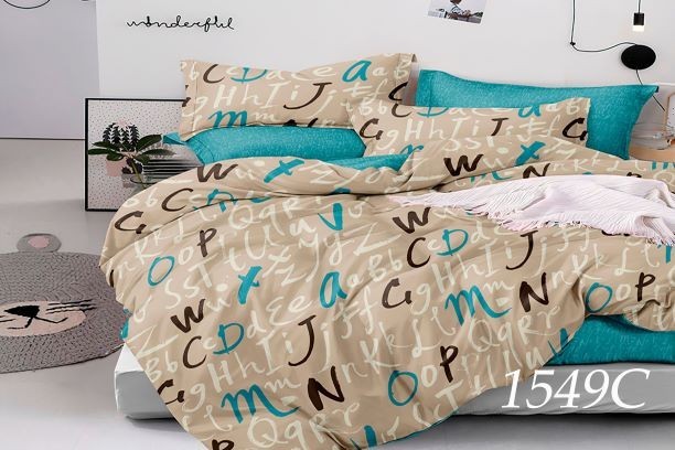 

Комплект постельного белья-компаньон Буквы Merryland поплин Семейный 1549C 150*215 2 шт