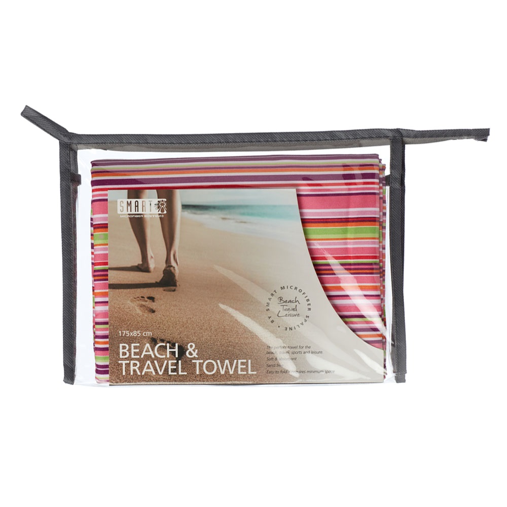 

Полотенце Smart Beach and Travel towel 85x175 см розовая полоска