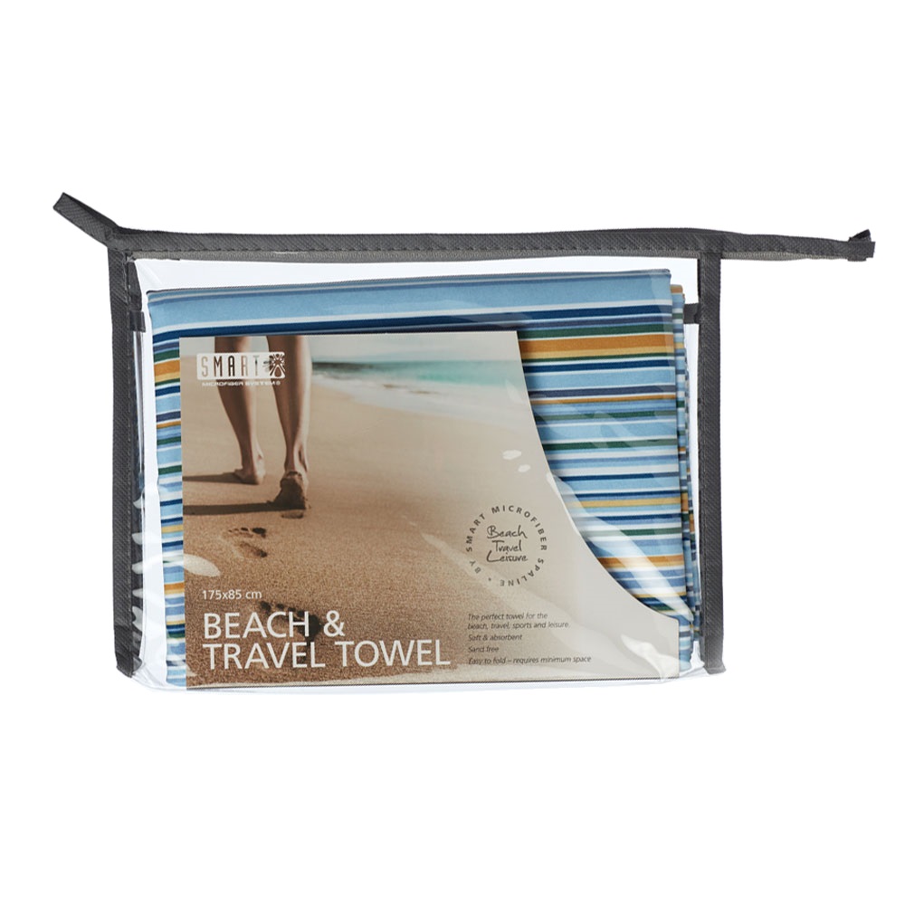 

Полотенце Smart Beach and Travel towel 85x175 см голубая полоска