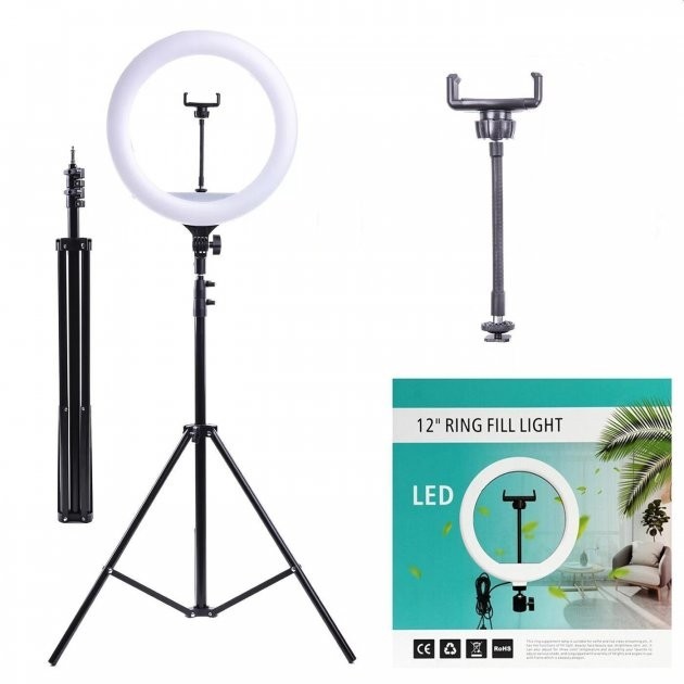 Профессиональная кольцевая Led лампа 30 см Ring Fill Light со штативом ...