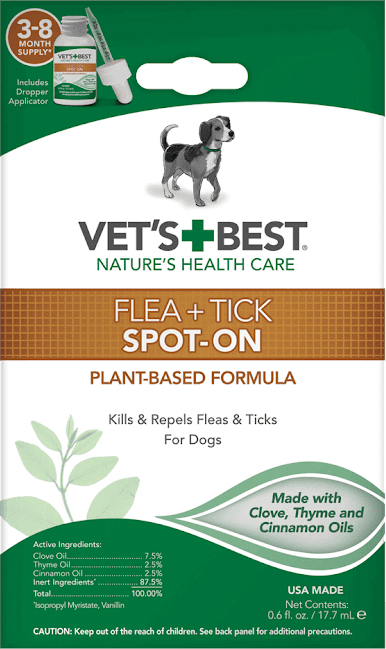 

Капли Vet's Best Flea&Tick Spot On от блох и клещей для собак 17.7 мл