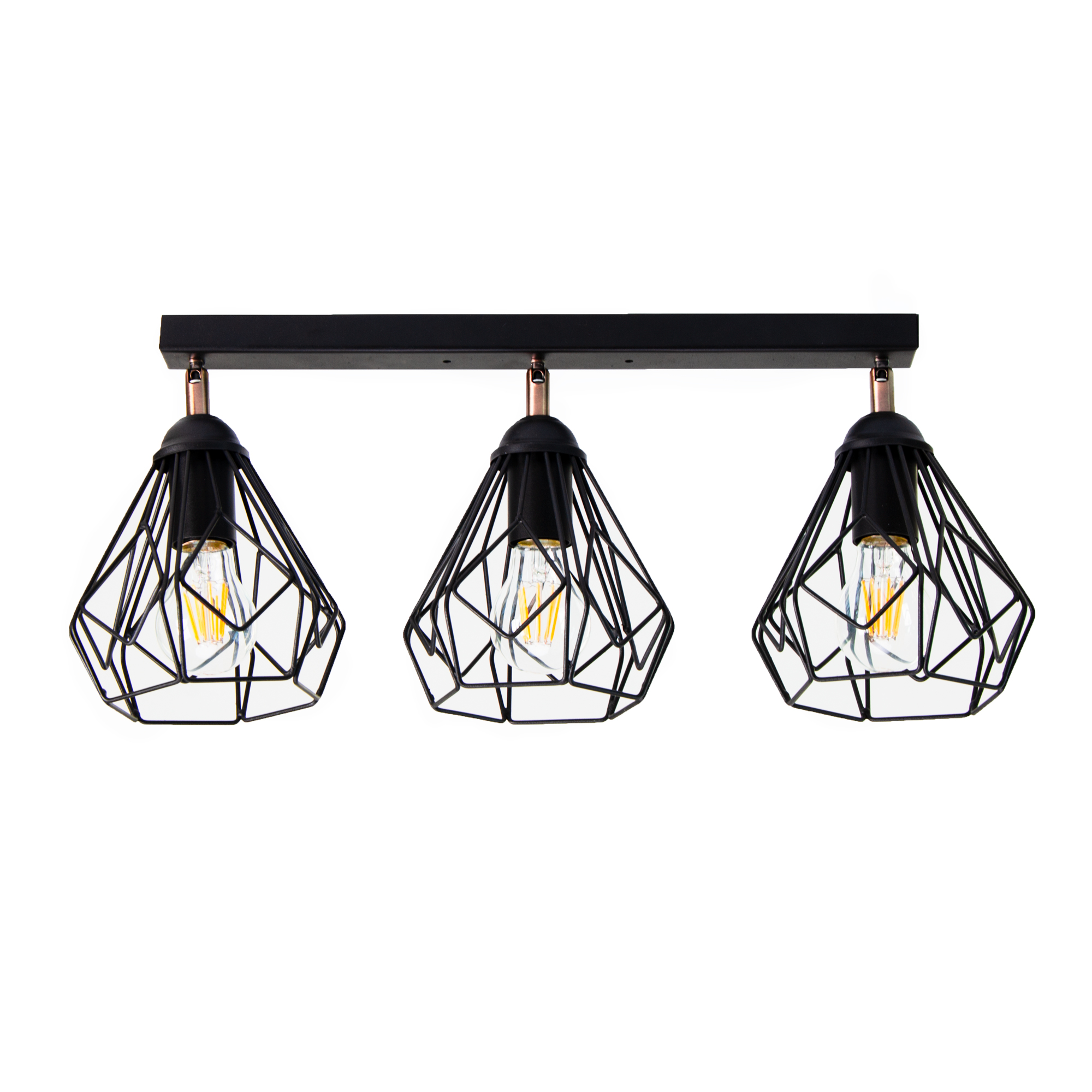 

Люстра потолочная Atma Light серии Capella Bevel L165-450-3 Black