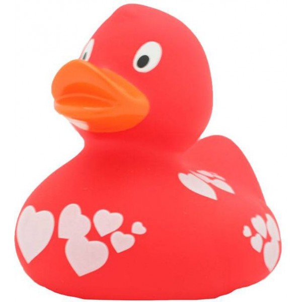 

Утка Красная с белыми сердечками резиновая FunnyDucks L2003