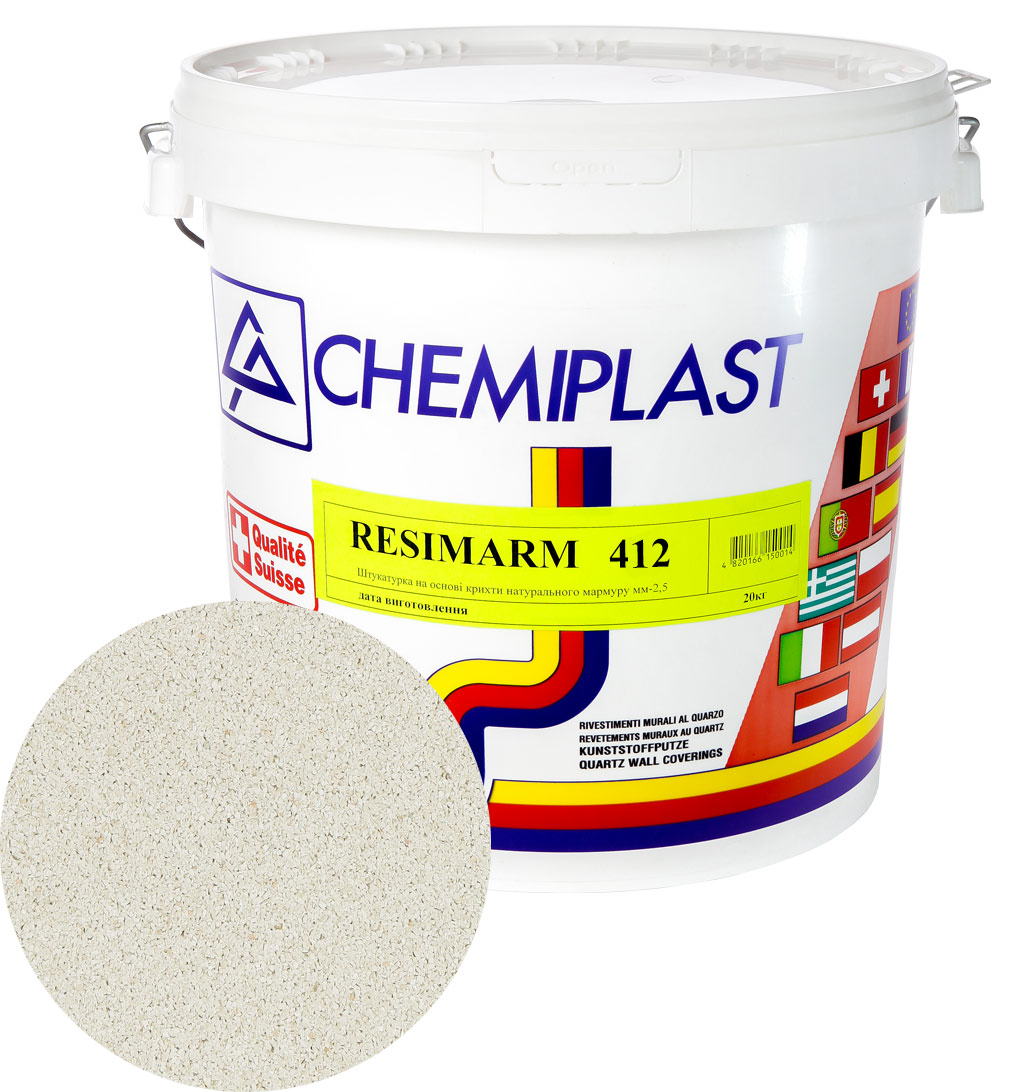 

Декоративна штукатурка CHEMIPLAST RESIMARM 412 мармур 2,5 мм 20 кг (4820166150014)