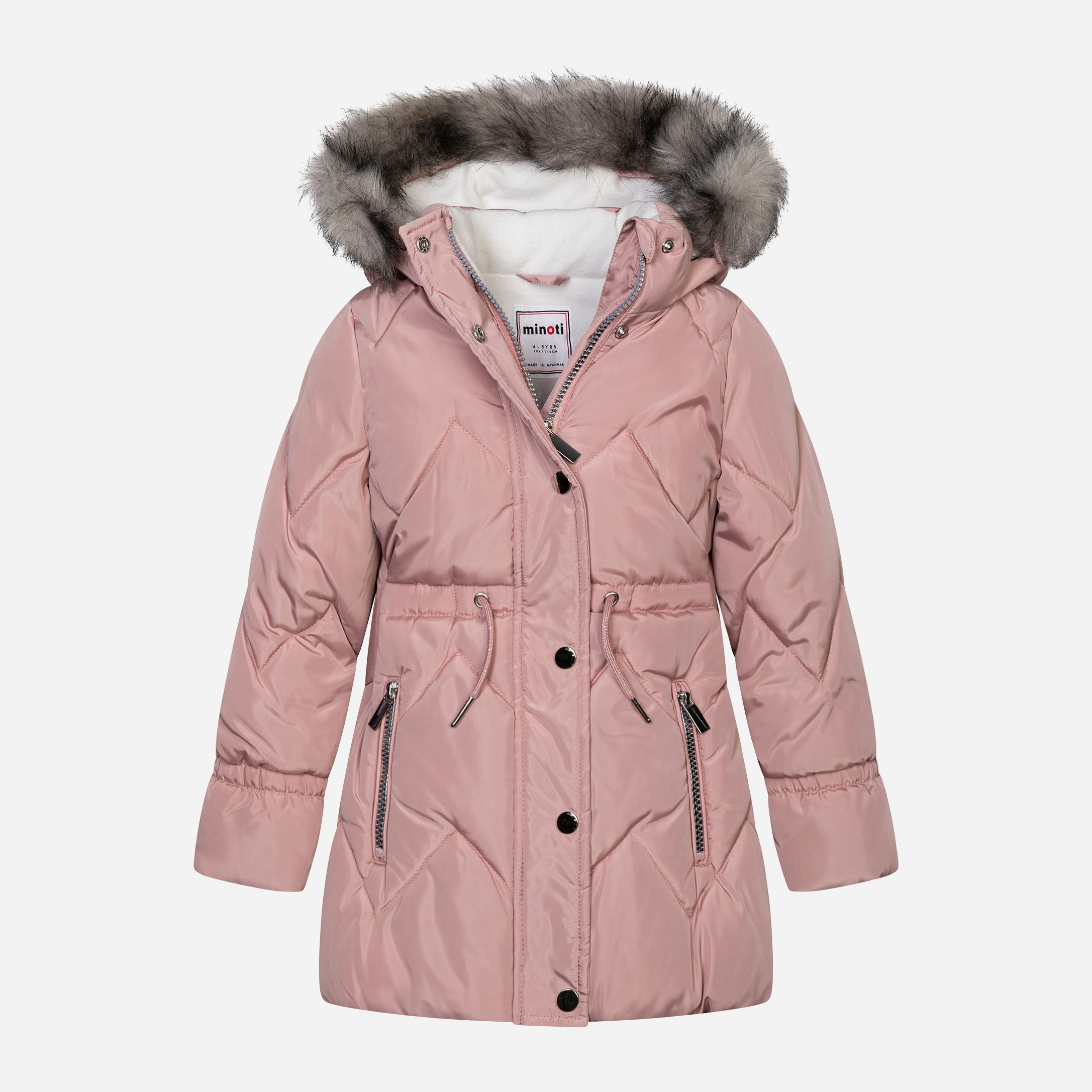 Акція на Дитяче зимове пальто для дівчинки Minoti Kindness 1 37068KID 92-98 см Рожеве від Rozetka