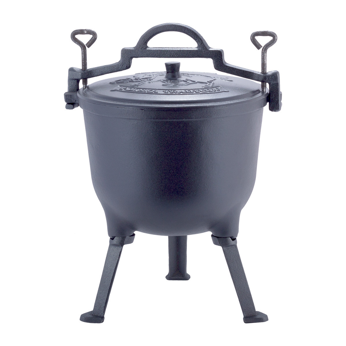 

Казан чугунный Kamille эмалированный 15 л с крышкой на ножках