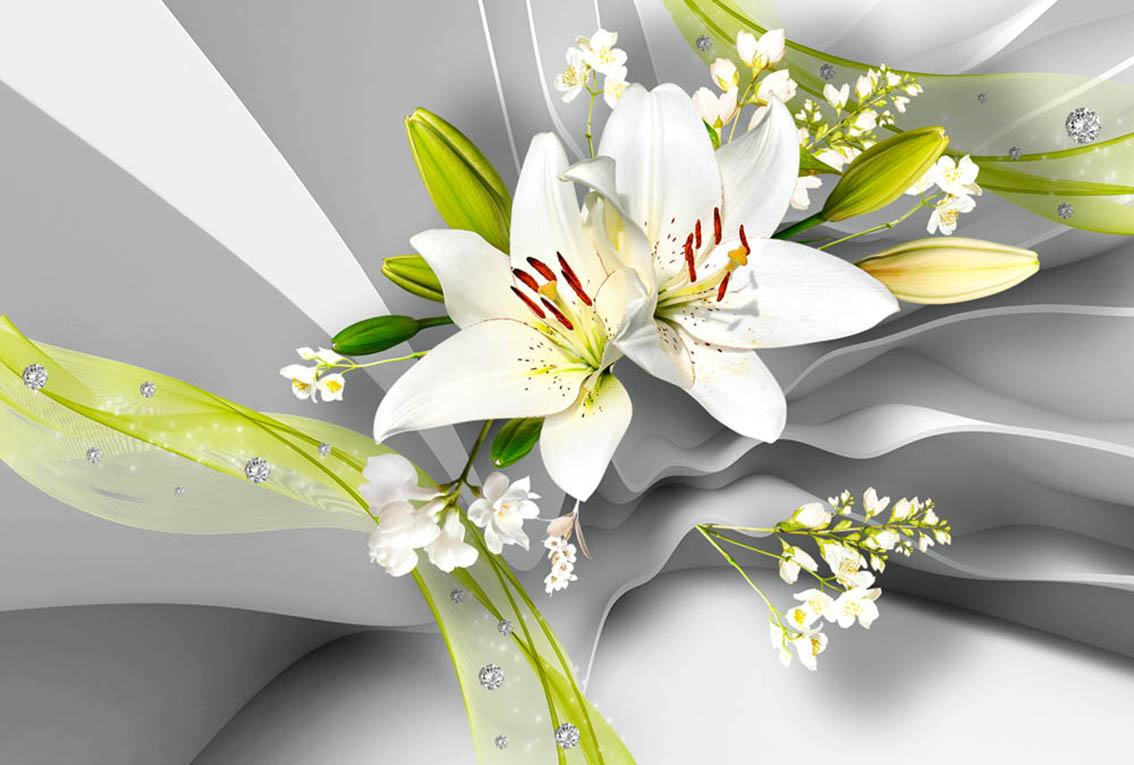 

Фотообои WS Wallpaper 3D Орхидея 392*270 (31385) Флора