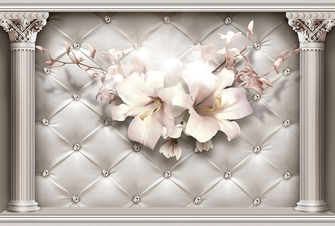 

Фотообои WS Wallpaper Орхидеи на стене 392*270 (31335) Флора