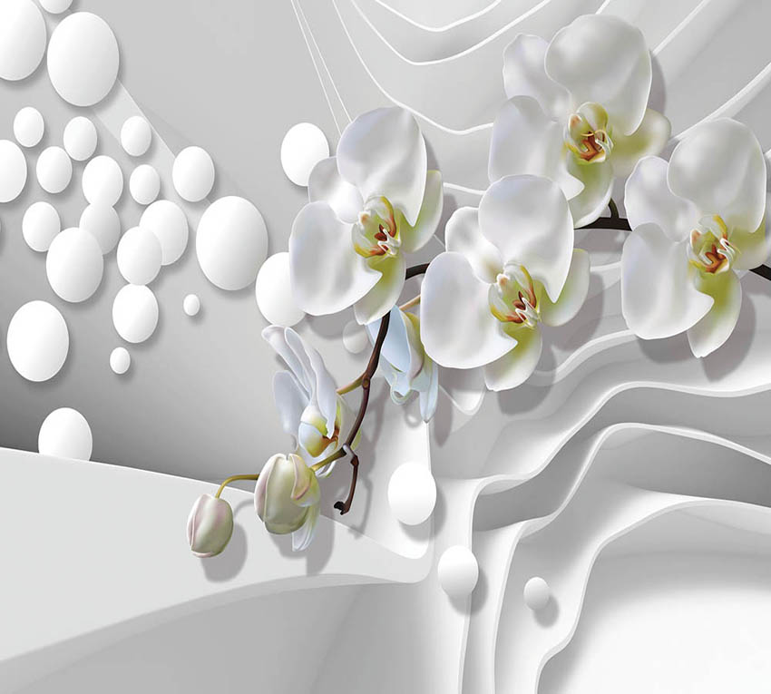 

Фотообои WS Wallpaper 3D Орхидеи 294*270 (31273) Сатин
