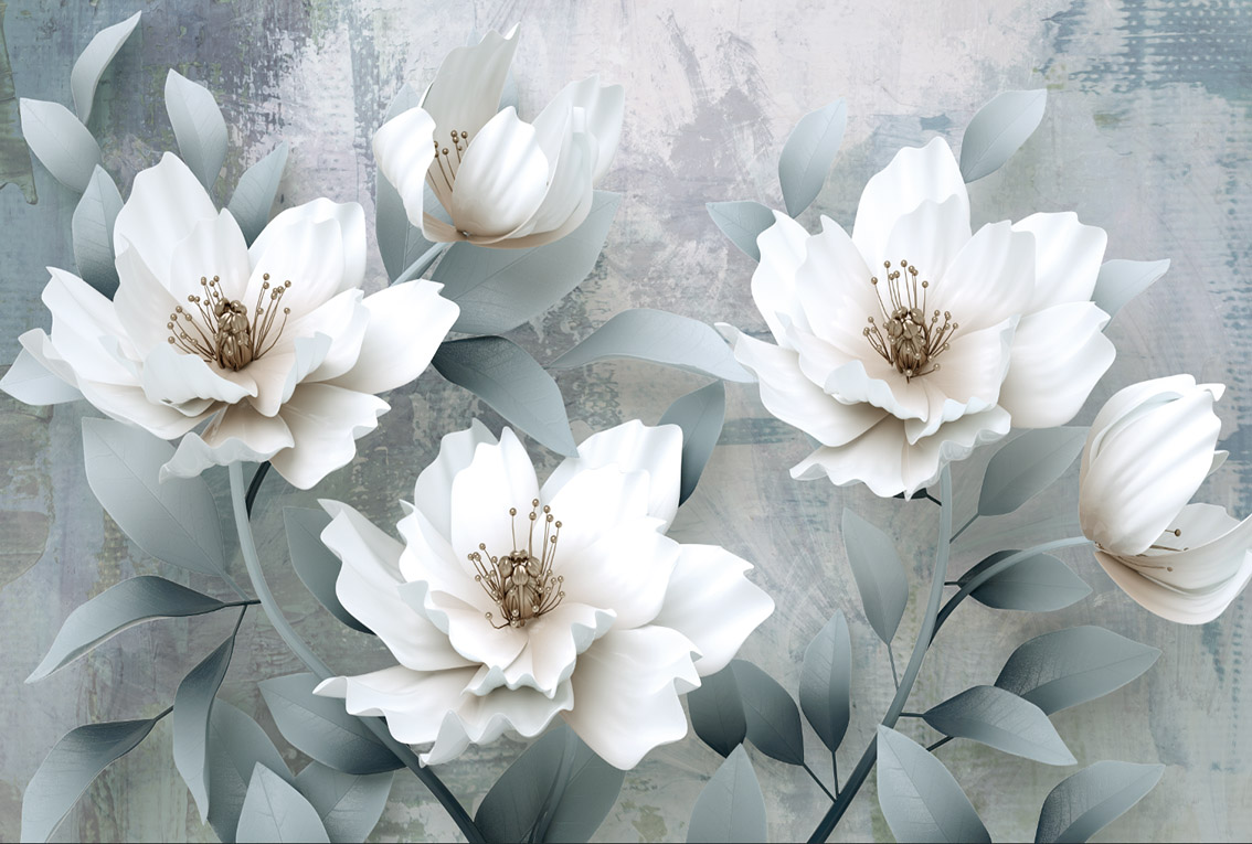 

Фотообои WS Wallpaper 3D Цветы 392*270 (31356) Песок