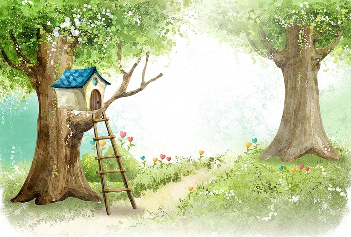 

Фотообои WS Wallpaper Домик на дереве 392*270 (31313) Флора