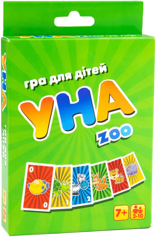 Настольная игра Strateg УНА zoo карточная развлекательная на украинском ...