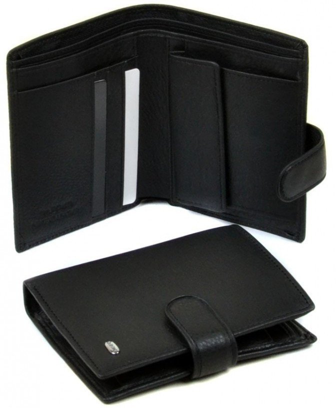 

Мужской кожаный кошелек Dr.Bond MS-105 black