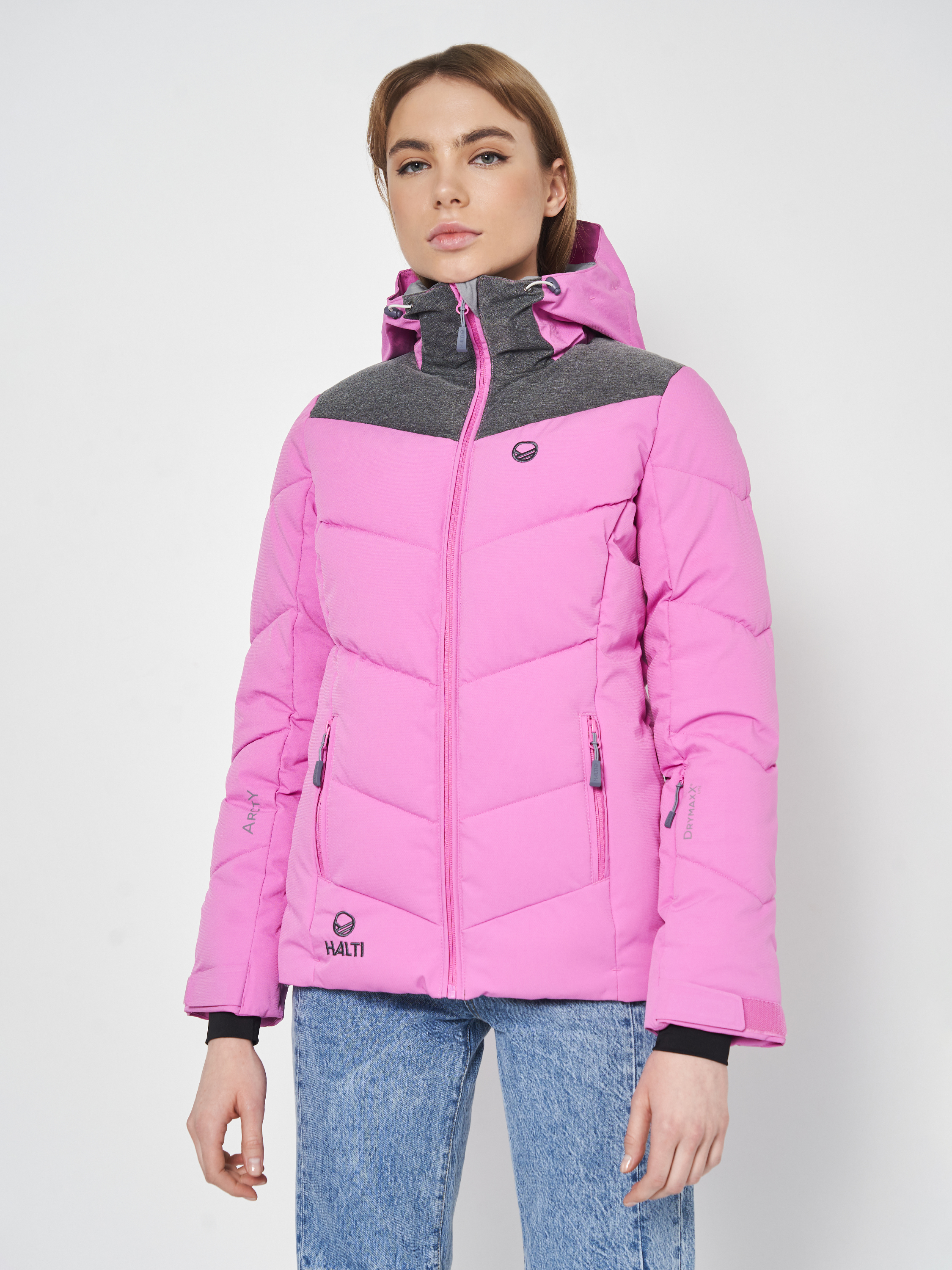 Акція на Куртка зимова коротка жіноча Halti Sammu DX Ski Jacket 059-244634SP 34 Super Pink від Rozetka