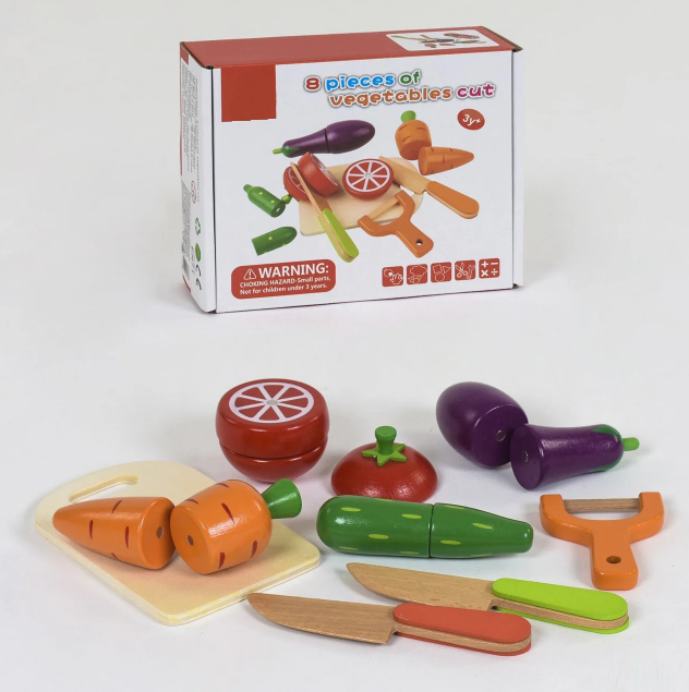 

Деревянные овощи на магнитах Best Toys 39276 Детская игровая доска для резки Деревянный игровой набор для детей на магнитах