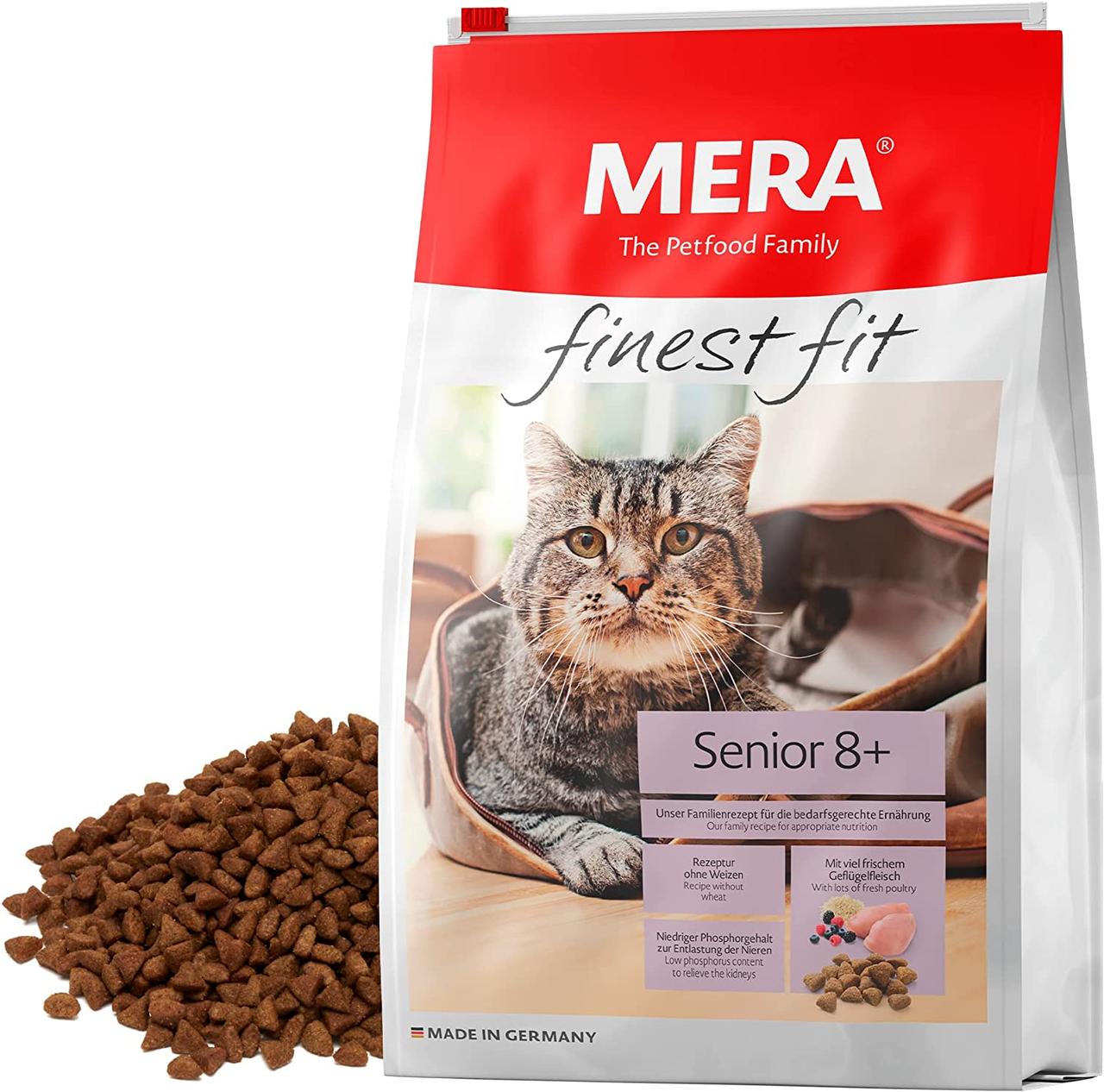 Сухой корм для пожилых кошек от 8-ми лет с курицей и рисом Mera Finest ...