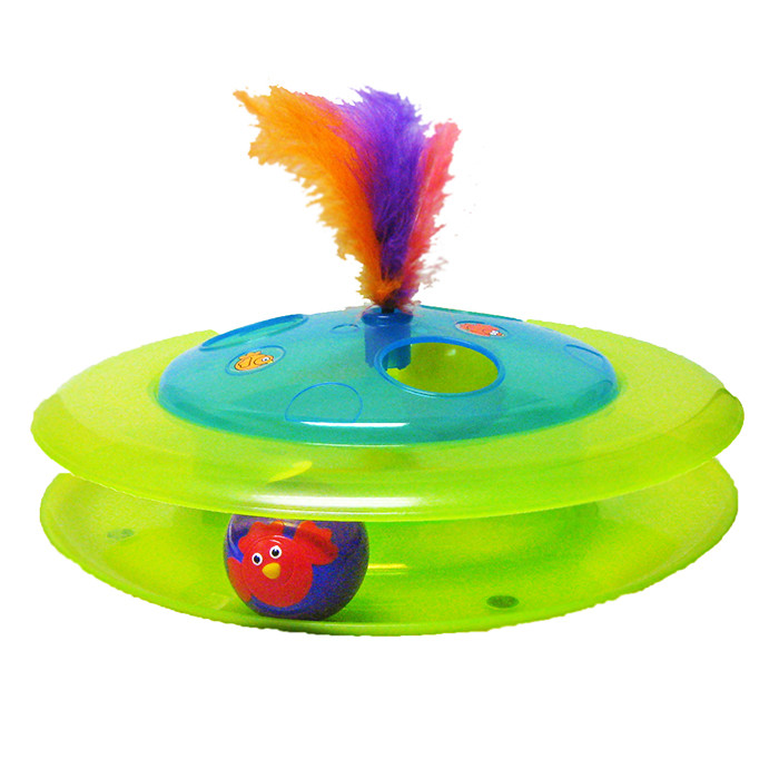 

Игрушка для кошек Петстейджес Музыкальный Трек с мячиком и птичкой