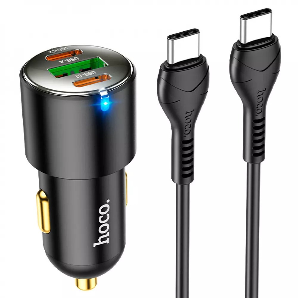 Автомобильное зарядное устройство ЗУ Hoco NZ6 45W 2xType-C/USB Кабель ...