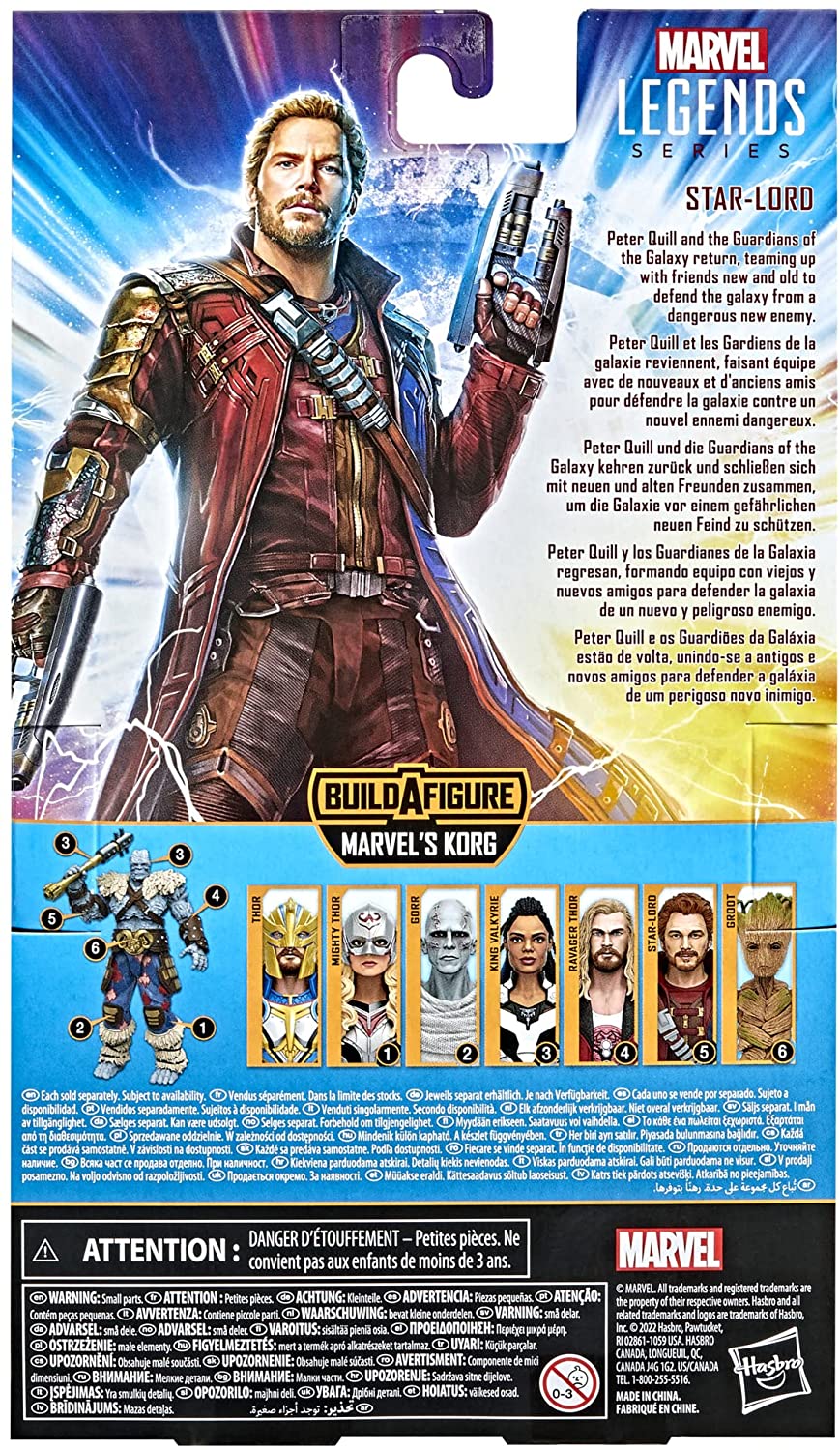 Фигурка Звездный Лорд Тор Любовь и Гром Legends Series Star-Lord Thor Love  and Thunder Baf Korg Hasbro F1409 – фото, отзывы, характеристики в  интернет-магазине ROZETKA от продавца: ActionToyStore | Купить в Украине: