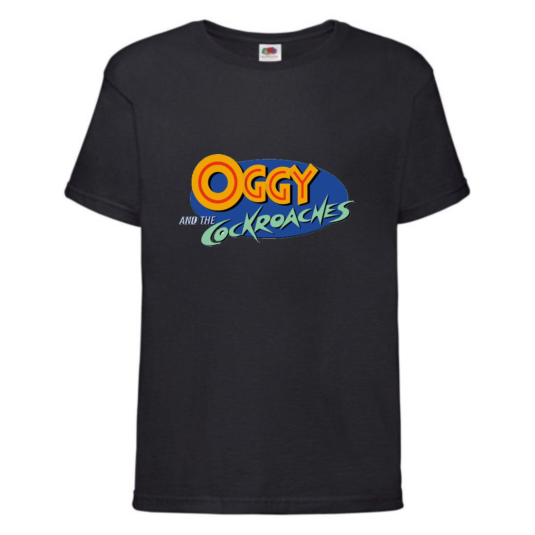 

Футболка детская Огги и тараканы (Oggy and cockroaches) черная (top OG blc6) 104 см