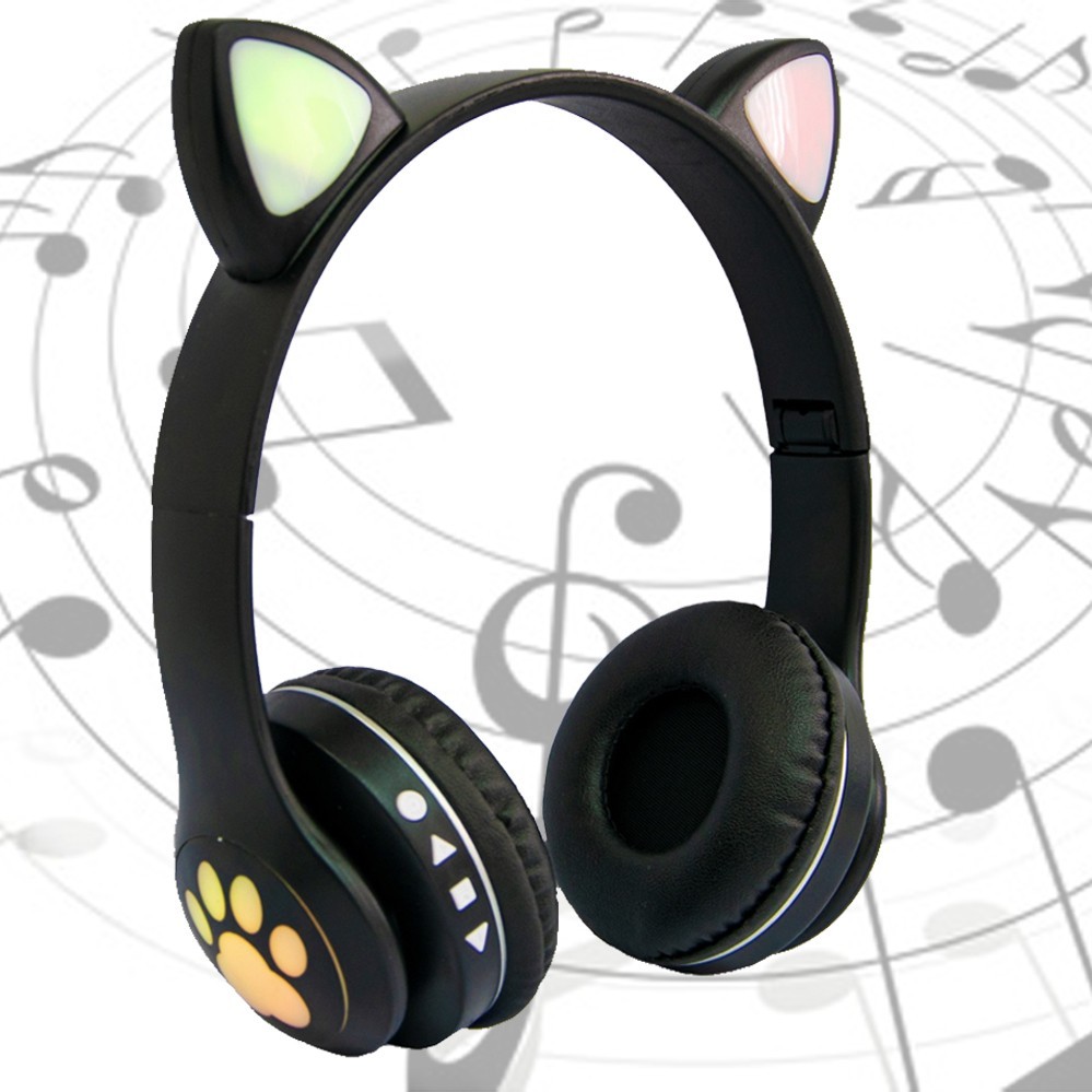 Наушники с ушками беспроводные Cat Ear VZV-23M детские наушники кошачьи ...