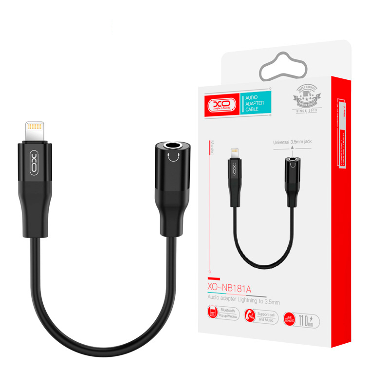 Переходник Audio XO NB181A Lightning - jack 3.5 мм черный – низкие цены, кредит, оплата частями в интернет-магазине ROZETKA | Купить в Украине: Киеве, Харькове, Днепре, Одессе, Запорожье, Львове