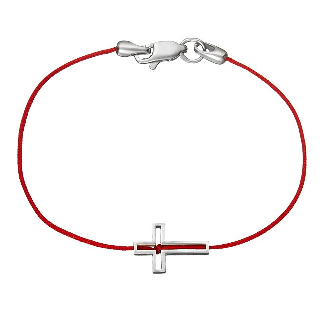 

Браслет Jewel-case Красная шамбола с серебряной вставкой Крестик 4042-kr 16.0