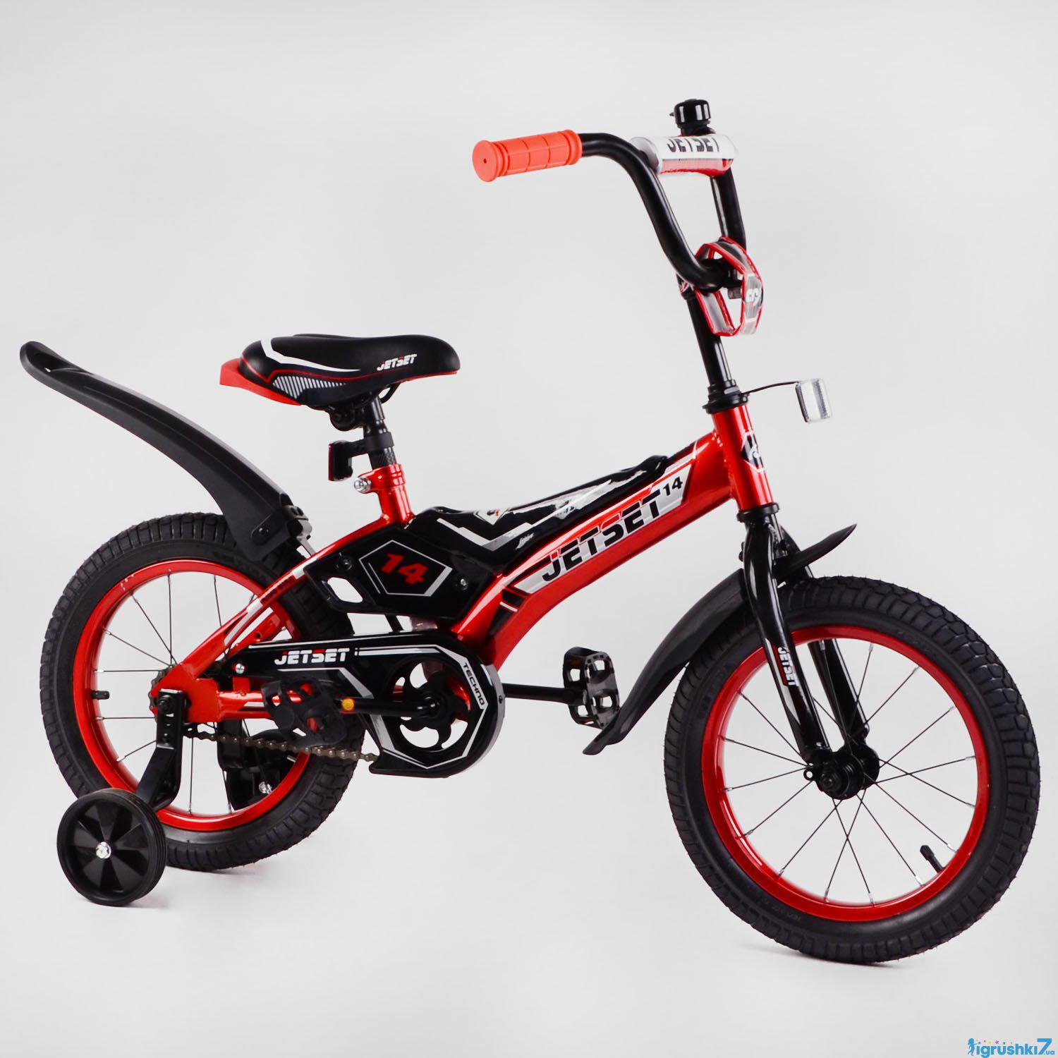 Детский двухколесный велосипед 14" дюймов Corso Jet Set JS-N1402 ножной ...