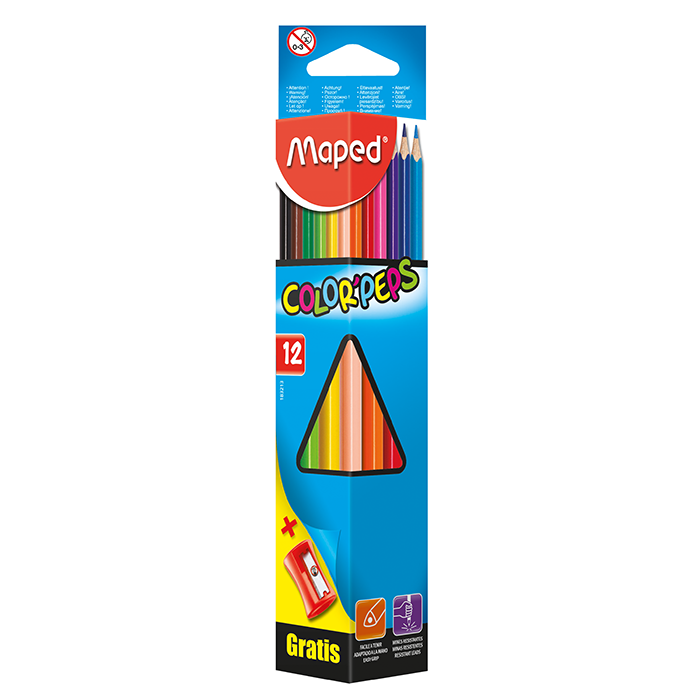 

Карандаши цветные Maped Color Peps Classic 12 цветов + точилка (MP.183213)