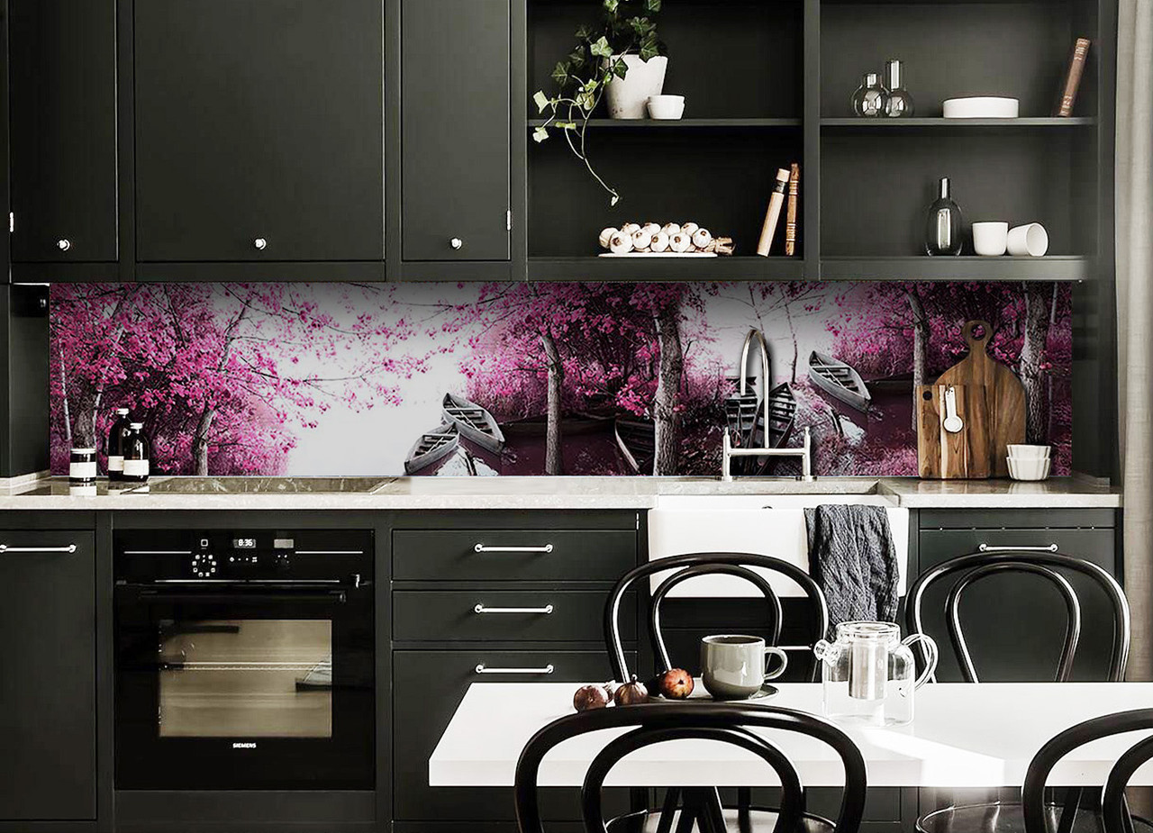 

Наклейки кухонный фартук Zatarga "Лодки" 650х2500 мм розовый