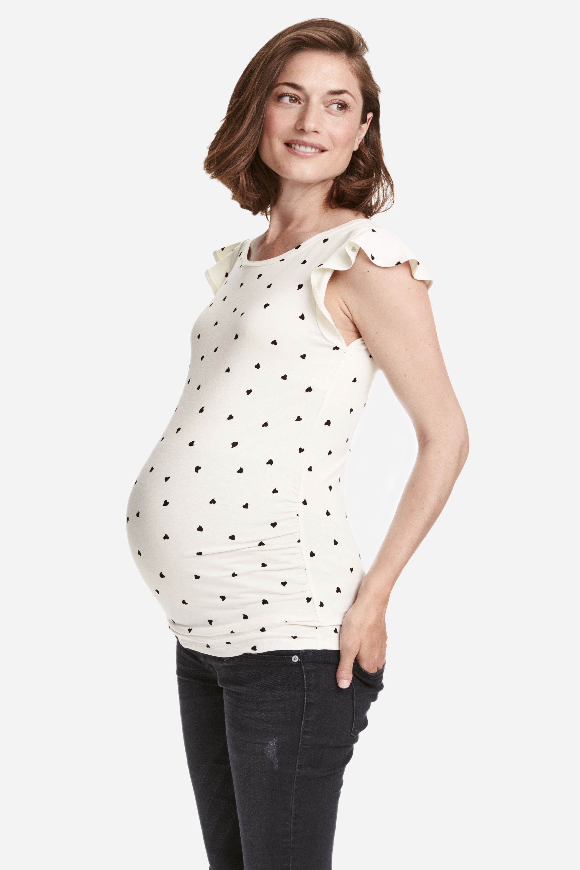 

Футболка для беременных H&M 4289944 S Белая