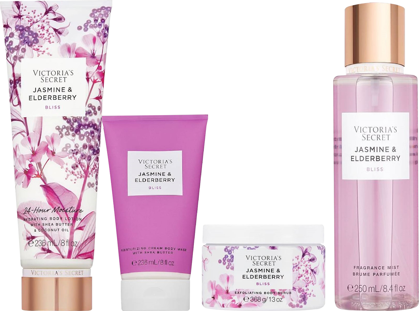 Набор для тела Victoria's Secret Jasmine & Elderberry Спрей 250 мл ...